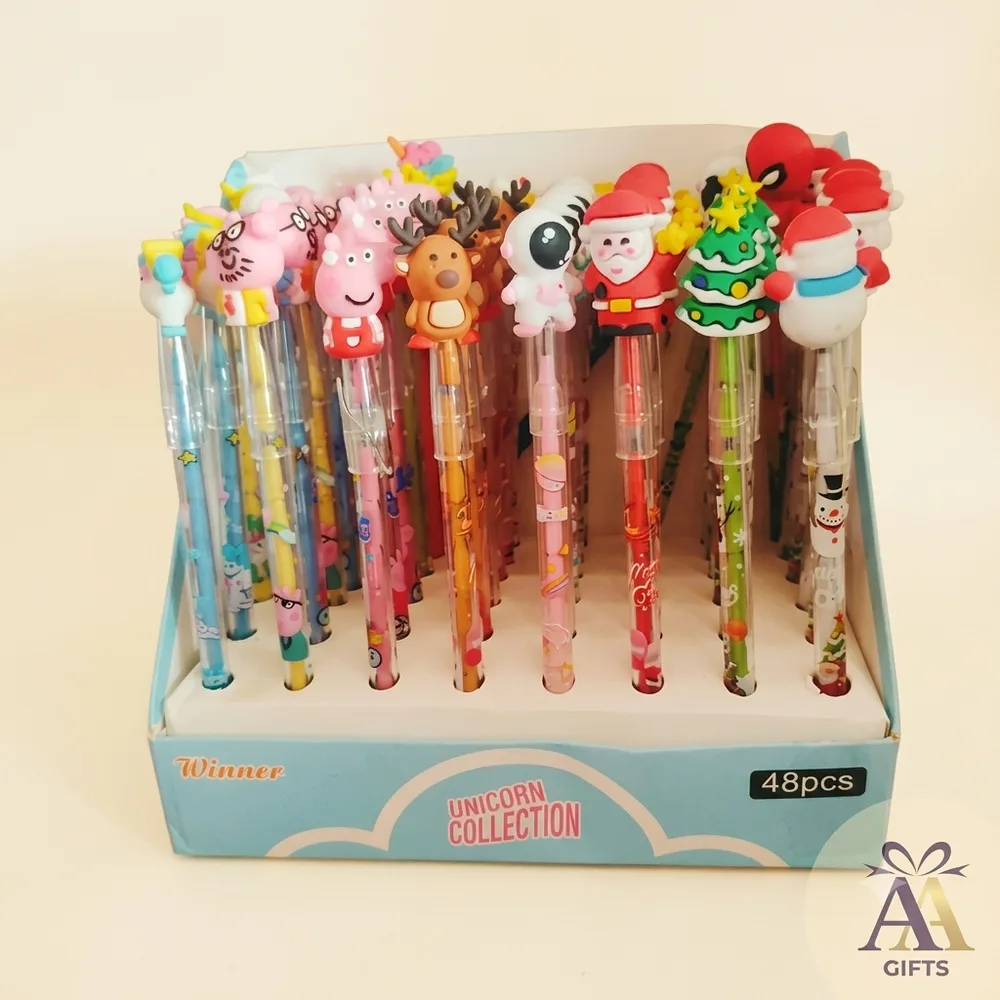 Assorted Cartoon Character Topper Gel Pens Set birthday return gifts Chennai