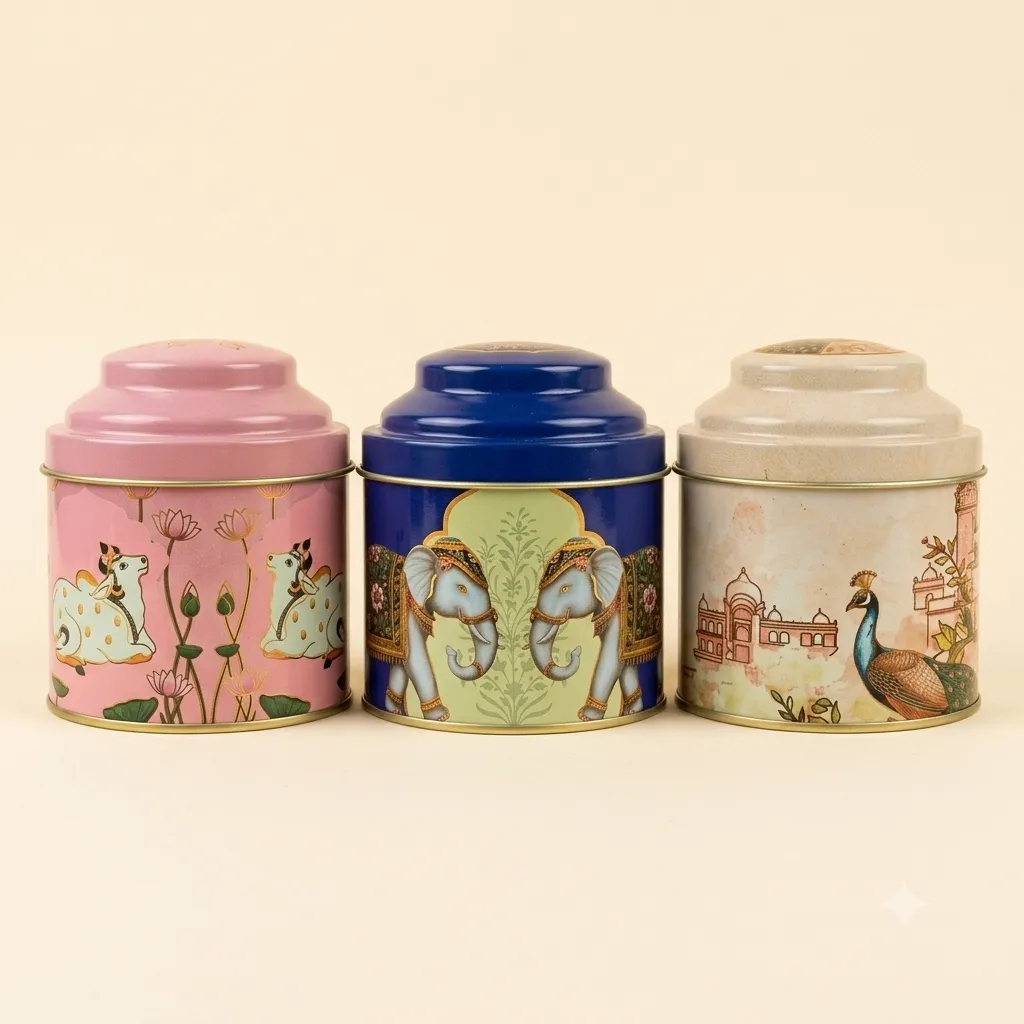 Geometric mandala pattern decorative storage jar for return gifts in Chennai
