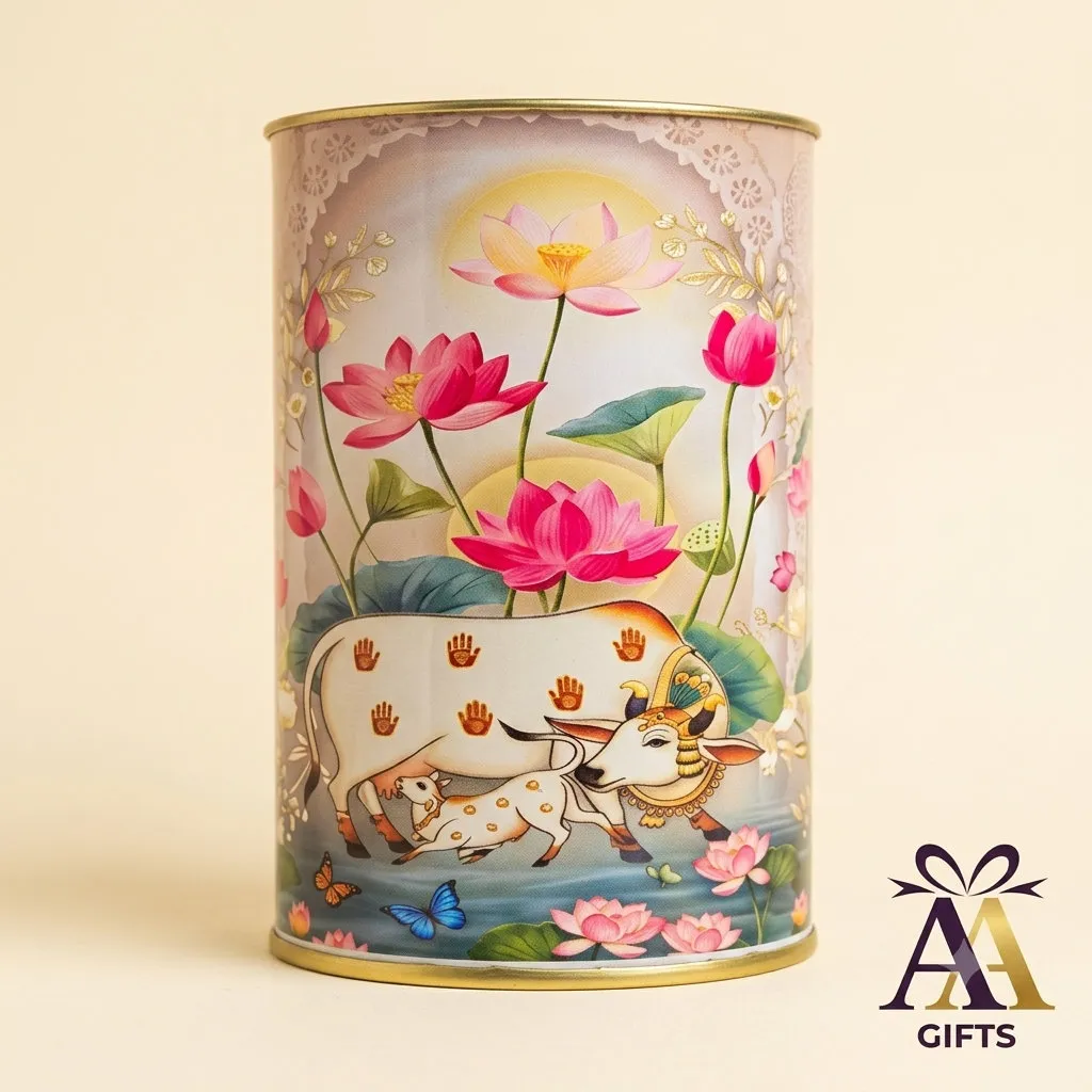 Decorative Painted Round Kumkum Boxes for weddings, pooja favors, baby showers and festive gifting