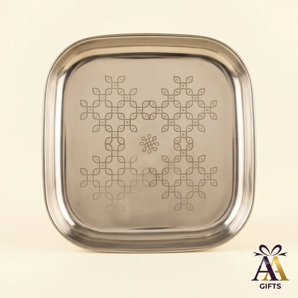 Decorative stainless steel gift collection for housewarming return gifts in Chennai