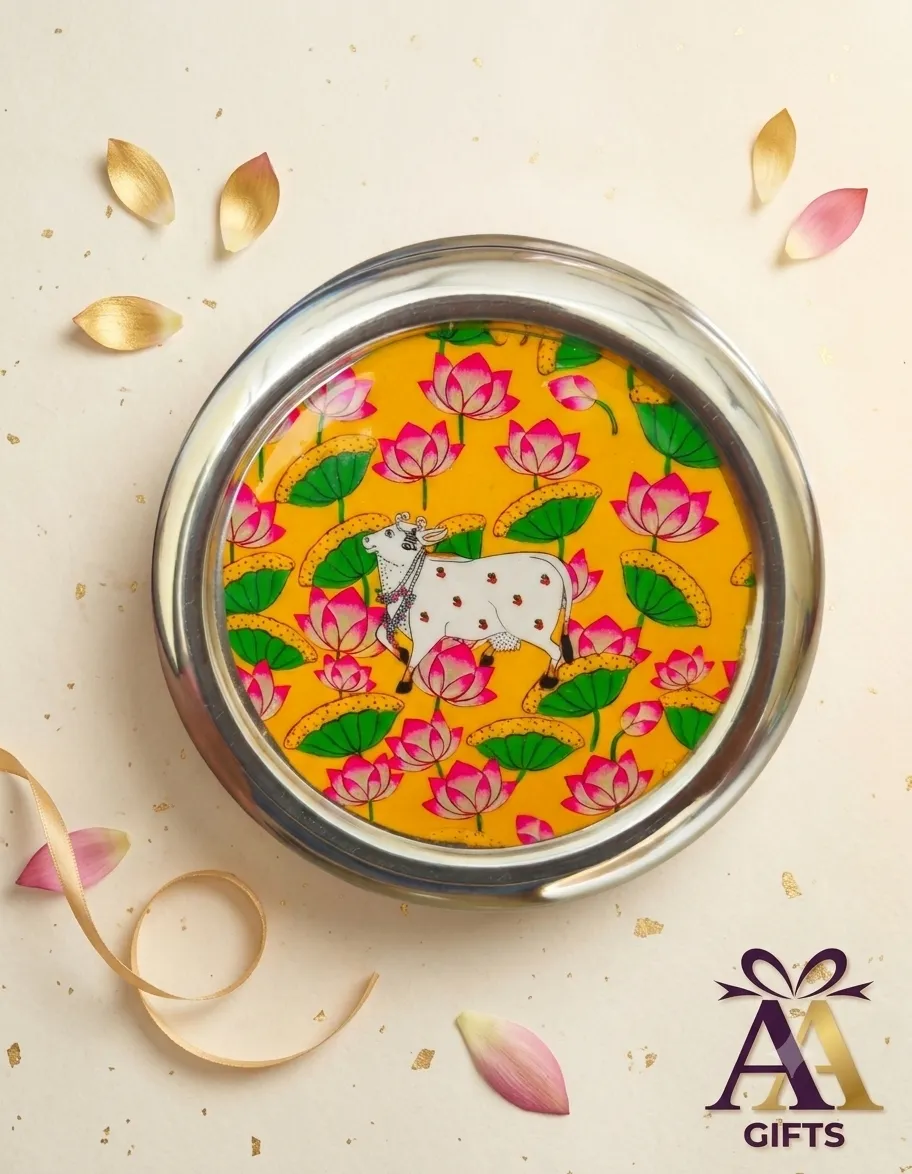 Decorative stainless steel sweet box for wedding and festival return gifts