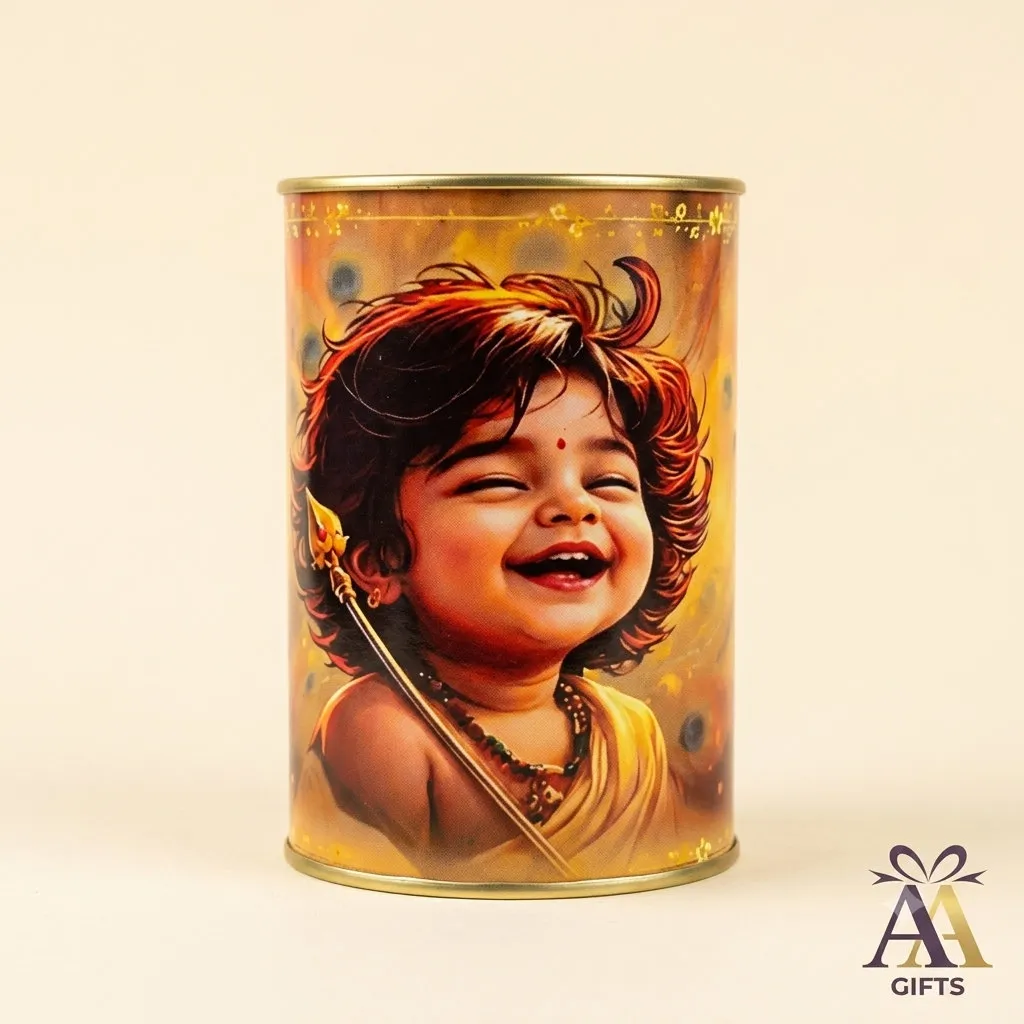 Lord Murugan Printed Storage Container for weddings, pooja favors, baby showers and festive gifting