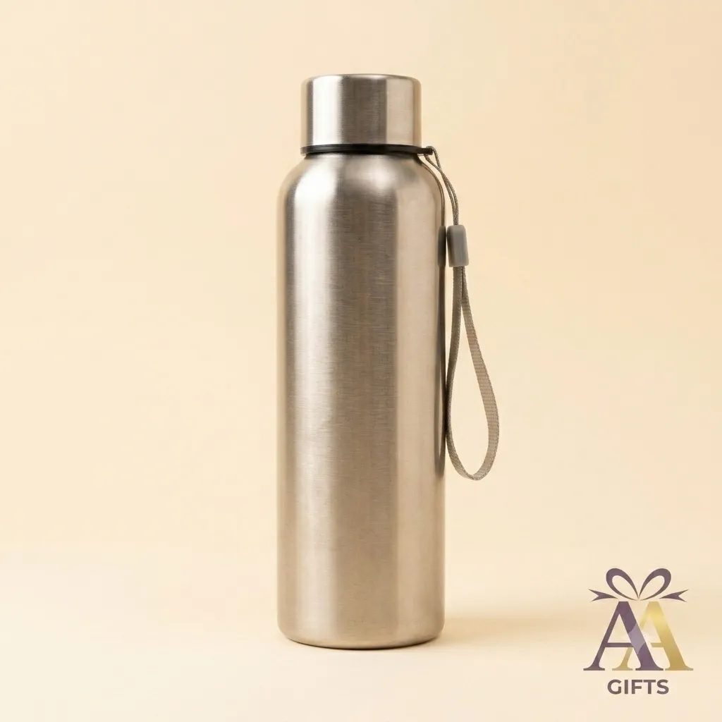 Stainless steel executive water bottle with leakproof lid for corporate gifting