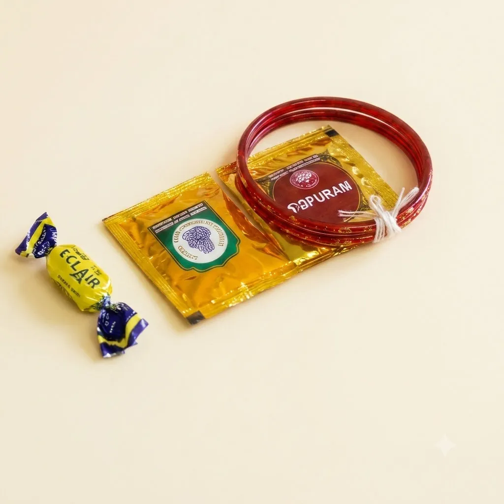 Traditional Bangle Kumkum Favor Set for weddings, pooja favors, baby showers and festive gifting