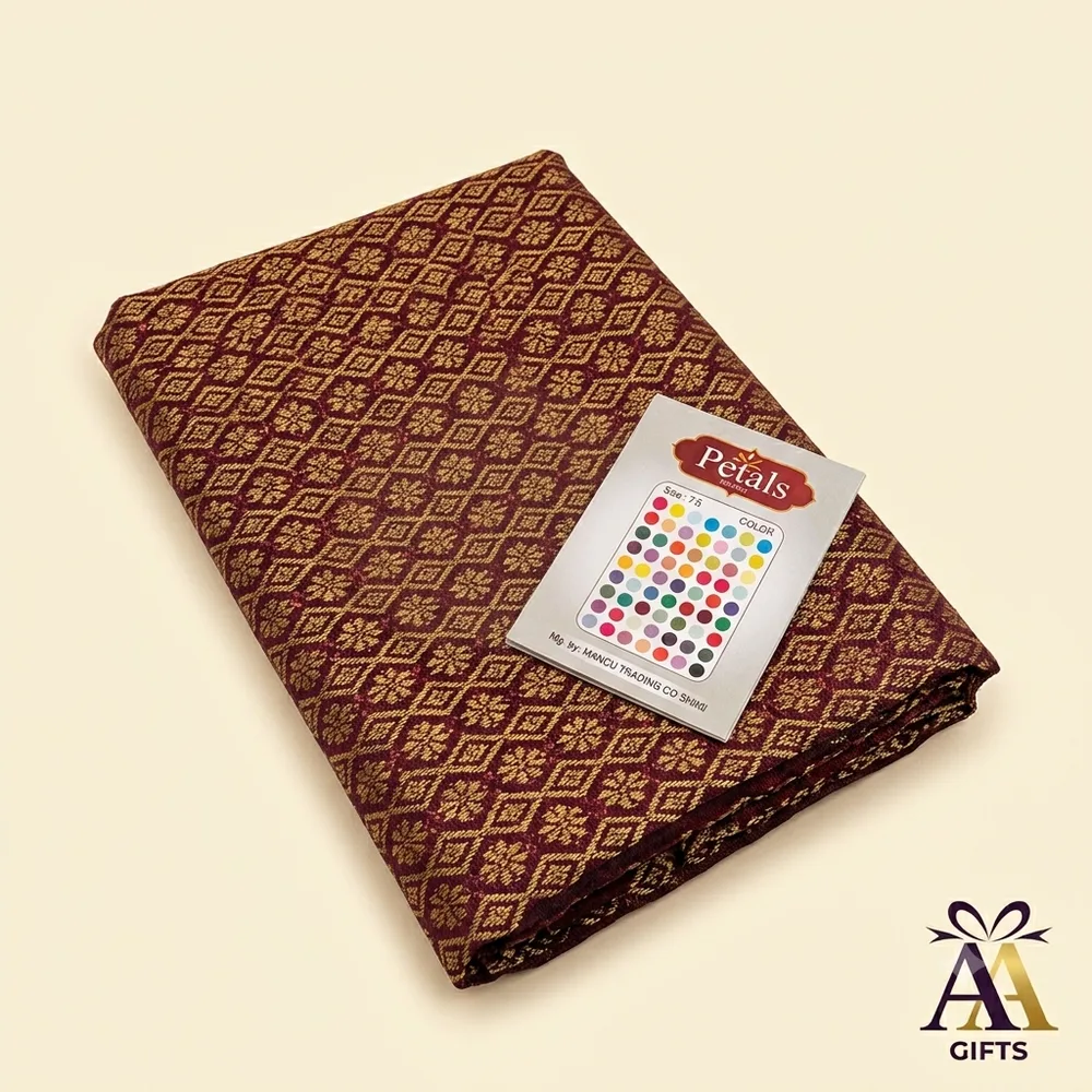 Traditional Brocade Blouse Piece with Multi Color Bindi Set return gifts Chennai